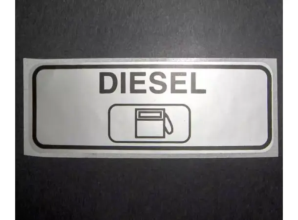 Merknadskilt diesel 90x30 mm 