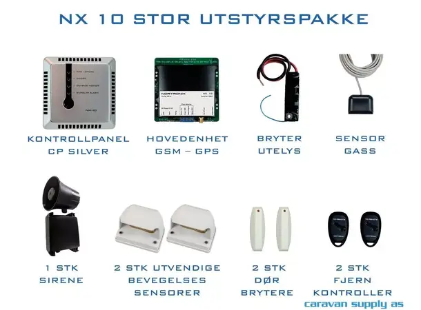 Alarm NX-10 stor pakke hvit 