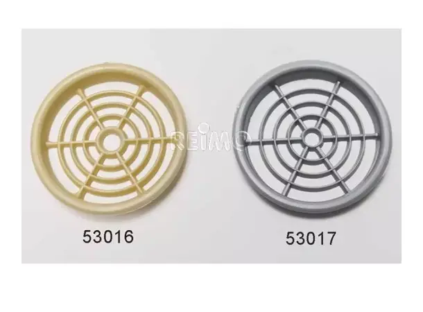 Møbel-ventilasjonsgitter 60 mm rund krem 