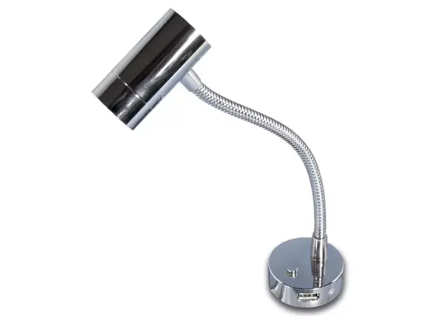 LED-spot med fleksibel arm og USB 