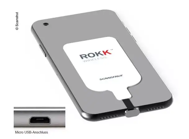 ROKK ladeadapter med micro USB mottaker Muliggjør trådløs lading! 