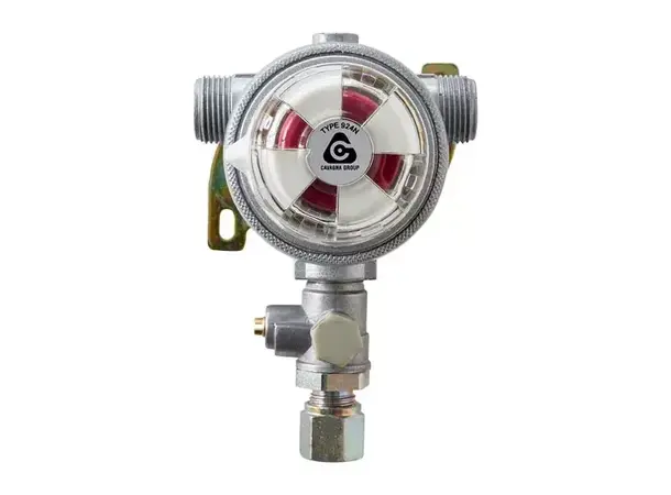 Gassregulator 8 mm Med automatisk omskifter og testpoint 