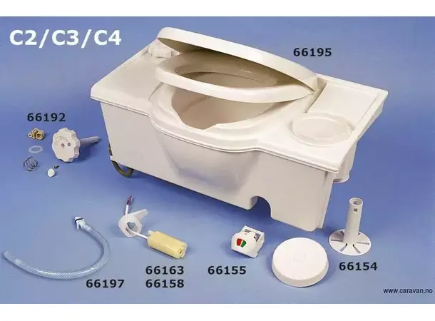 Toalettsete med lokk C2/C3/C4 hvit 