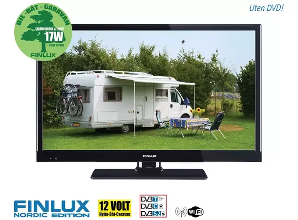 TV Finlux 24" med DVD 12V/230V LED Smart 
