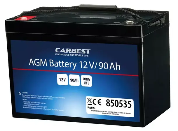 Carbest AGM batteri 90Ah L306 x B168 x H216 mm 