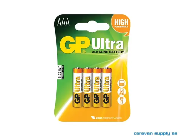 Batteri GP Ultra LR03/AAA alkalisk 1,5V 4 stk 
