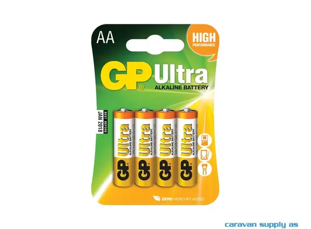 Batteri GP Ultra LR6/AA alkalisk 1,5V 4 stk 