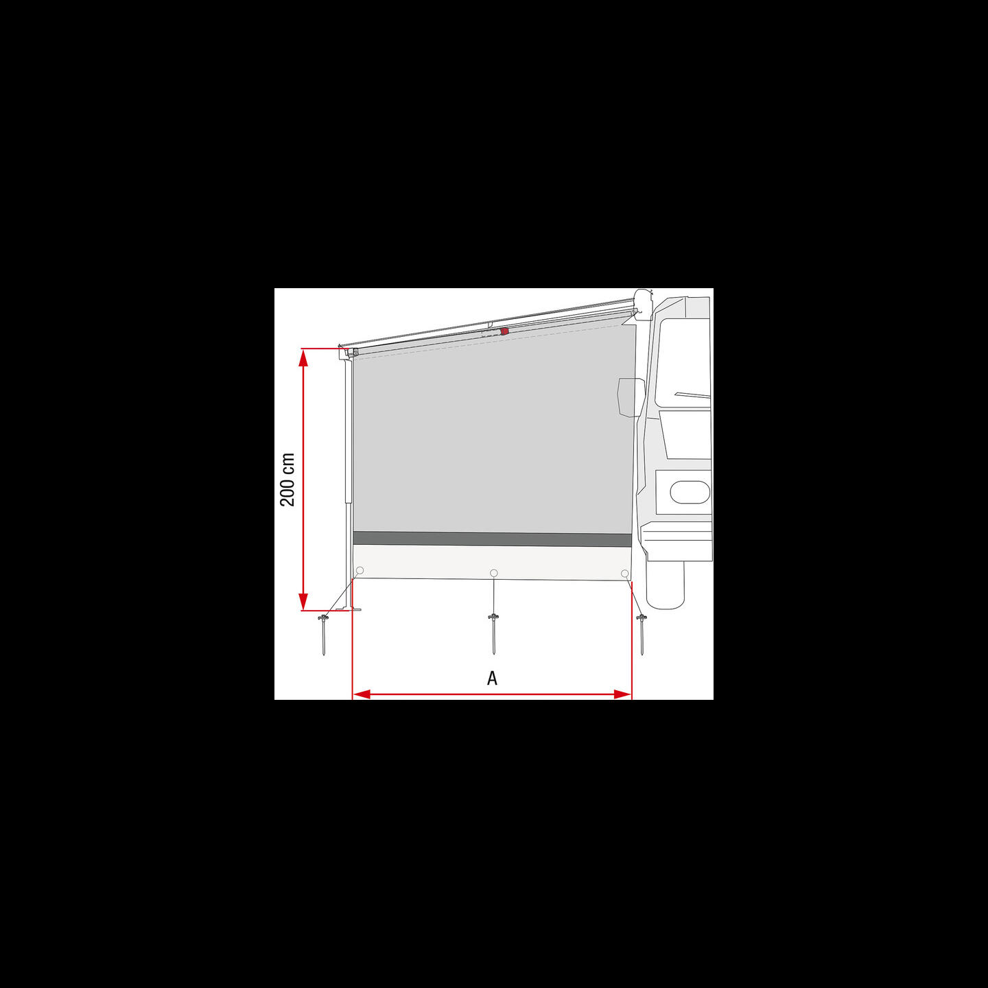 Fiamma sideblocker Passer til Fiamma F45 og F80S