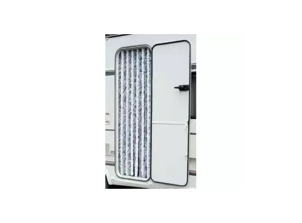 Arisol dørforheng 56x185 cm grå/hvit | Caravan.no