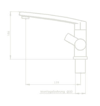 Blandebatteri Contur S Ø33mm m/bryter