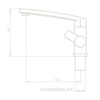 Blandebatteri Contur S Ø33mm m/bryter 