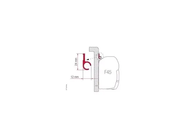 Fiamma markiseadapter skinne 400 cm 02361-01C 