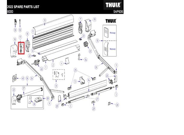 Gear assy + coupl.funn 8000/55 THULE 1500601210 