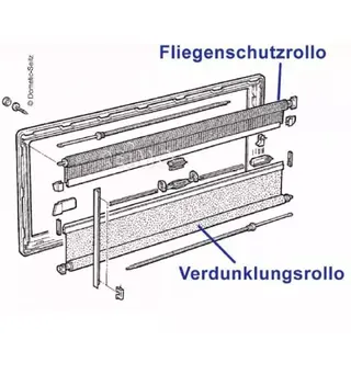 Insektsnett til Dometic S4 900x600 mm Til produkt 31211/31212/31214/31215