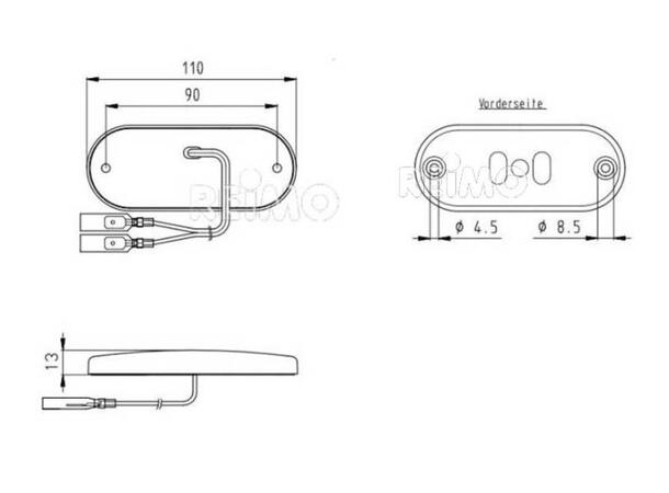 Jokon LED-begrensningslys 12V/0.6W Inkl. 100 mm kabel 