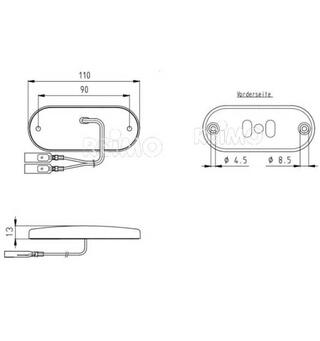 Jokon LED-begrensningslys 12V/0.6W Inkl. 100 mm kabel