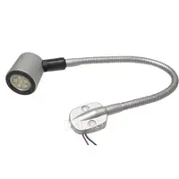 LED-Leselampe, 12V/1W matt sølv Lengde 330 mm