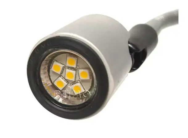 LED-Leselampe, 12V/1W matt sølv Lengde 330 mm 
