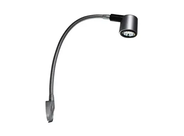 LED-Leselampe, 12V/1W matt sølv – Lengde 330 mm | Caravan.no