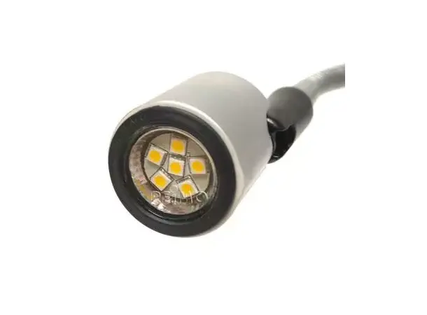 LED-Leselampe, 12V/1W matt sølv – Lengde 330 mm | Caravan.no