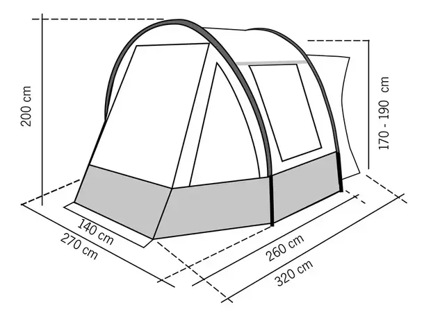 Reimo fortelt Tour Compact 2 | Caravan.no