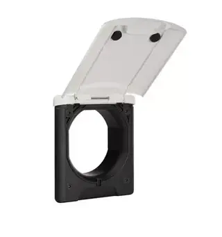 Serviceuttak med magnetisk klapplokk Hvit