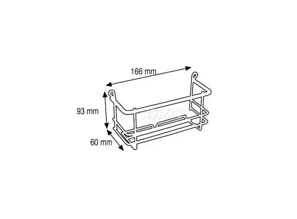 Shampooholder krom 168x60x93 mm 