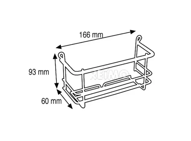 Shampooholder krom 168x60x93 mm 