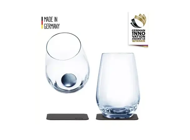 Silwy drikkeglass med magnetbrikke | Caravan.no