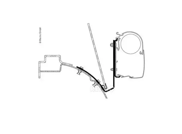 Thule adapter til 5200 og 4900 Fiat Ducato H2 med pop-up tak og Iveco 
