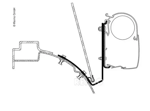 Thule adapter til 5200 og 4900 Fiat Ducato H2 med pop-up tak og Iveco 