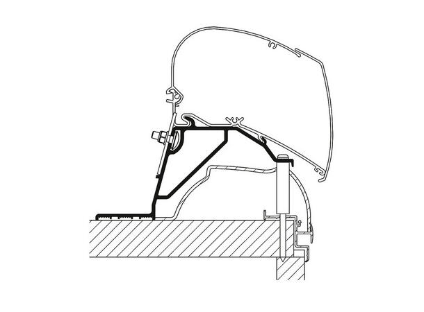Thule adapter til Hobby Caravan fra 2024 Til Omnistor 9200 / 6200 / 6300 