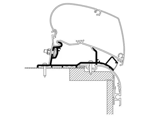 Thule markiseadapter til 6300/9200 Caravan Roof - 425 cm 