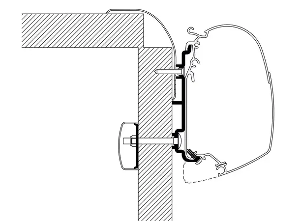 Thule takadapter Frankia 600 cm For bobil og campingvogn 