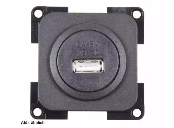 USB-stikkontakt 5 V 1-delt svart 