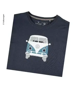 VW Bulli t-skjorte herre S mørkeblå