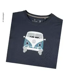 VW Bulli t-skjorte herre S mørkeblå