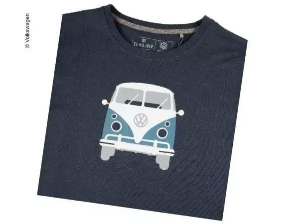VW Bulli t-skjorte herre S mørkeblå 