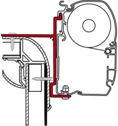 Fiamma adapter til F45i/F45il / F1 Adria, Burstner