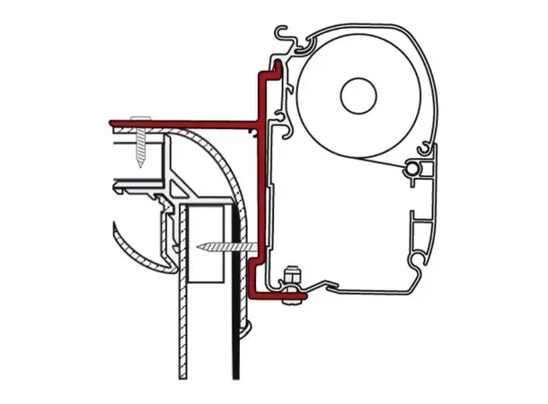 Fiamma adapter til F45i/F45il / F1 Adria, Burstner 