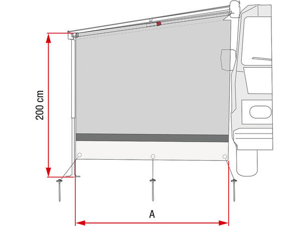 Fiamma sideblocker Passer til Fiamma Caravanstore XL 