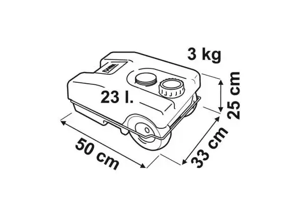 Fiamma spillvannrulltank 23W – 02428A01 | Caravan.no