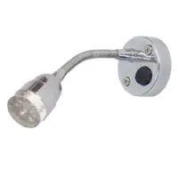 LED-Leselampe, 9 LED, 12V/0,5W, krom Ø50 mm, lengde 150 mm