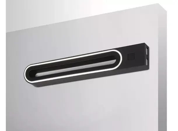 LED-vegglampe 12V/3W med bryter og USB 