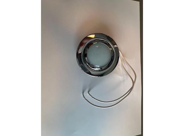 Led spot med cromering. Børehull 55mm Brukes blandt annet i Challenger 