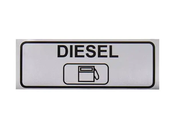 Merknadskilt diesel 90x30 mm | Caravan.no
