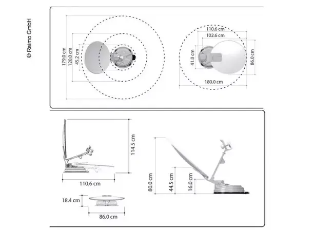 Satellittantenne Multisat 85 cm Twin – Med skew | Caravan.no