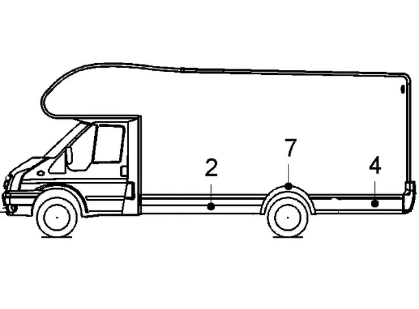 Sideskjørt front høyre 2241 G6 1-6851 224660Y - nr. 2 på bildet 