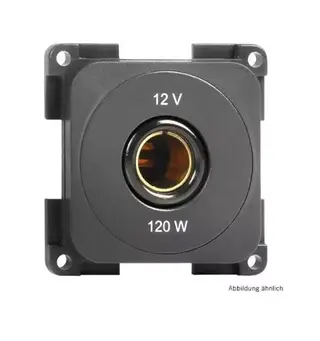Stikkontakt 12V svart