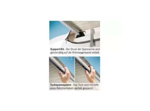 Thule posemarkise 1200 350 cm Saphir blue / Hvit 
